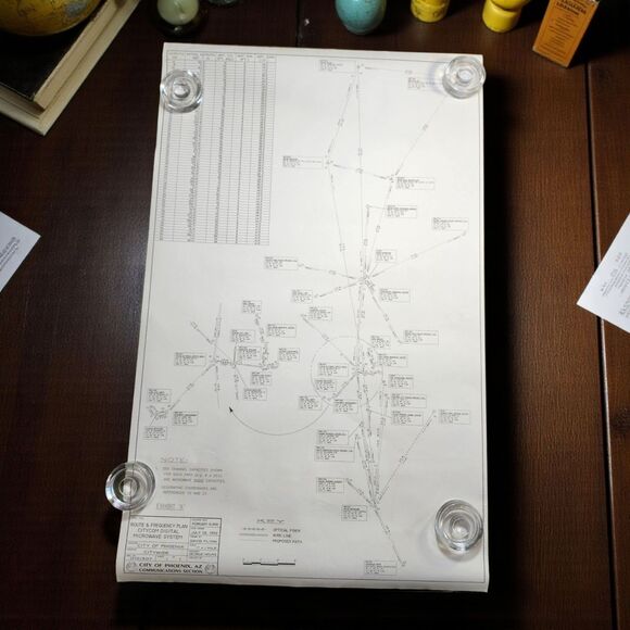 Lot Vintage 1990s Phoenix Microwave Telecom Schematics & Plans South Mountain - Picture 1 of 15